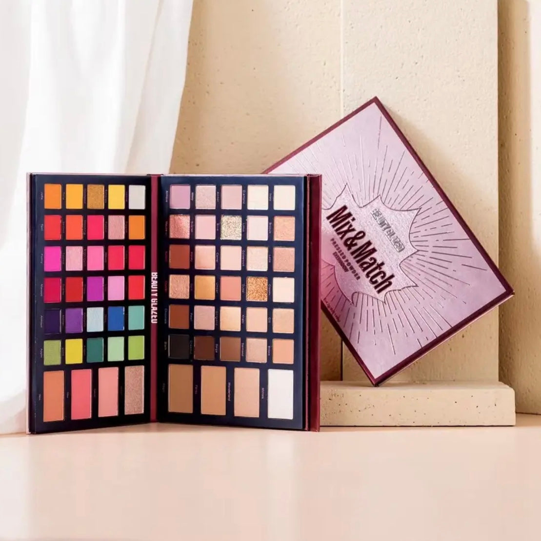 68 Colors Mix & Match Matte Glitter & Shimmer Eyeshadow Palette