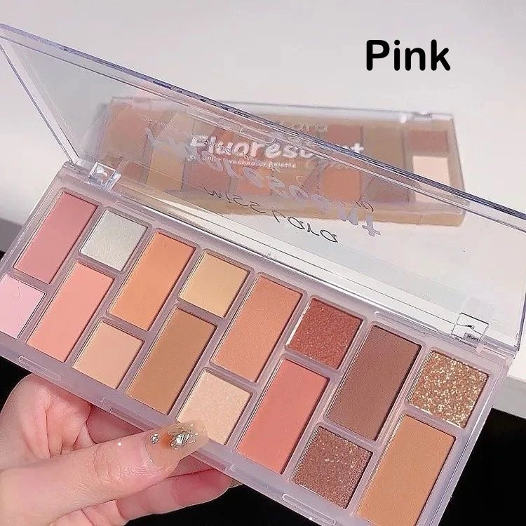 Miss Lara - 16 Colors Fluorescent Eyeshadow Palette