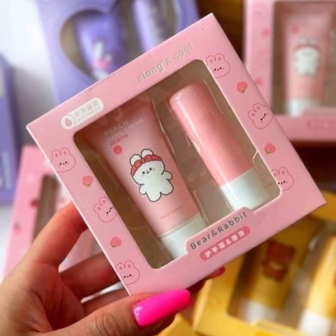 Xiang'z Cool - Plant Extract Moisturizing Hand Lotion & Lip Balm Set of 2