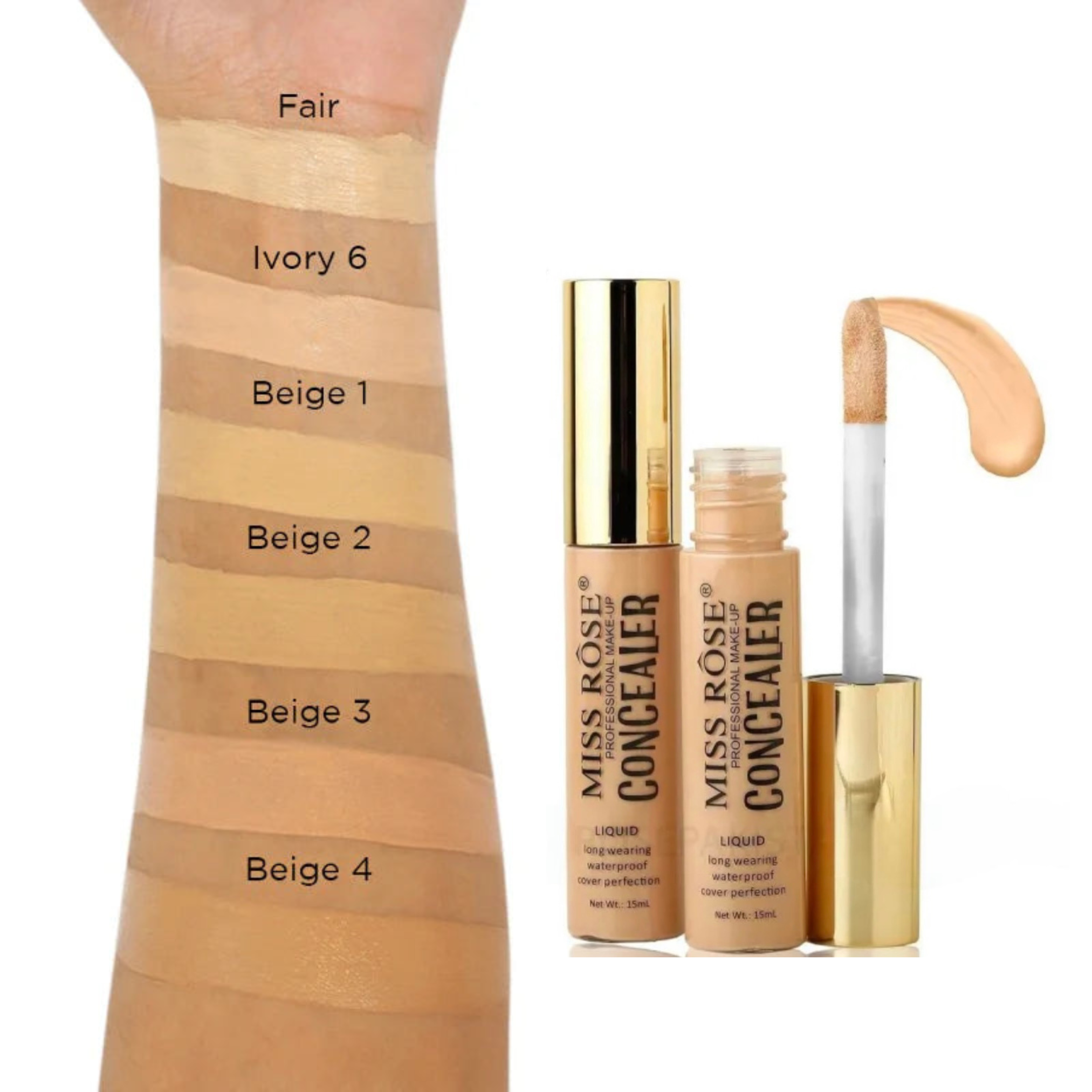 Miss Rose - Perfect Cover 24H Hydrating Concealer 15ml