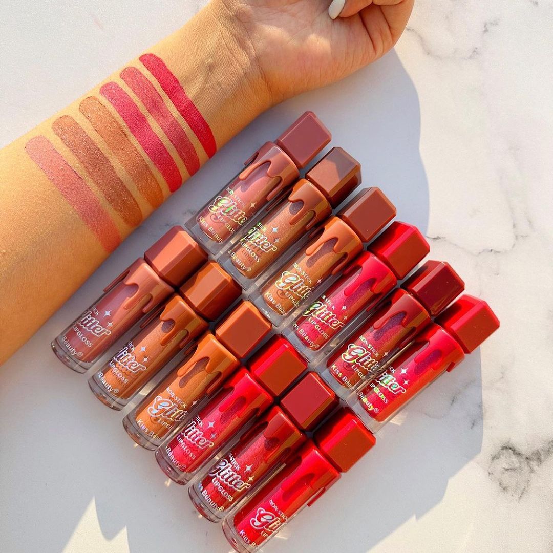 Glitter Matte Lip Gloss Waterproof & Long-lasting Charm Lip Gloss