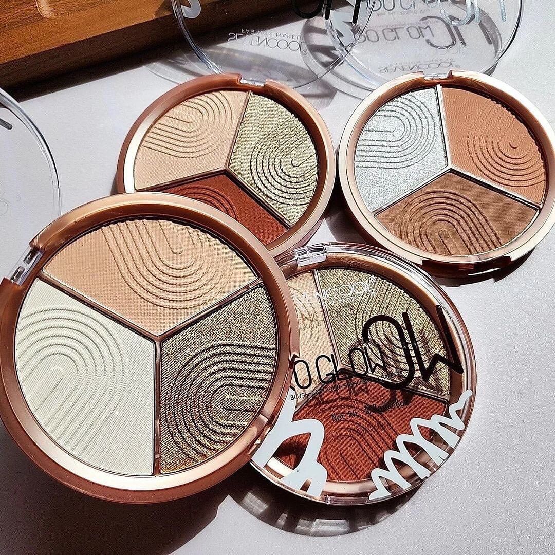 3 Color Pro Glow Highlighter Palette  Highly Pigmented Prettiest Glow Palette