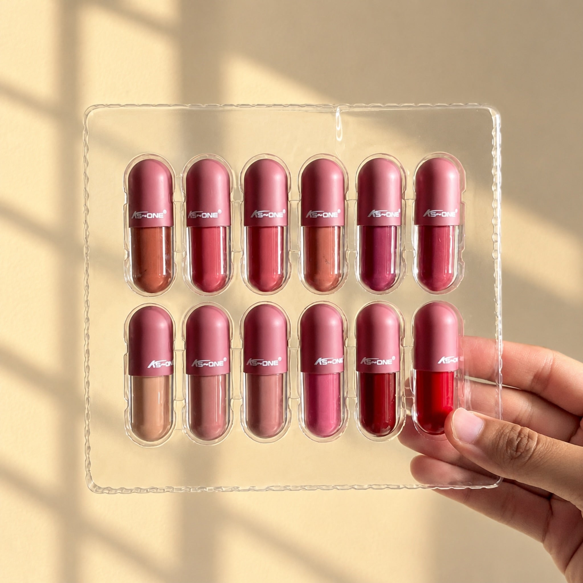 Ks-One - 12pcs Mini Capsule Matte Lip Gloss