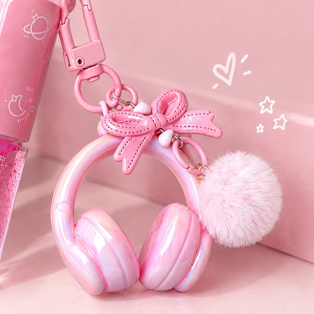 Mar Angel Kiss - Cute Headphone Keychain Lip Gloss