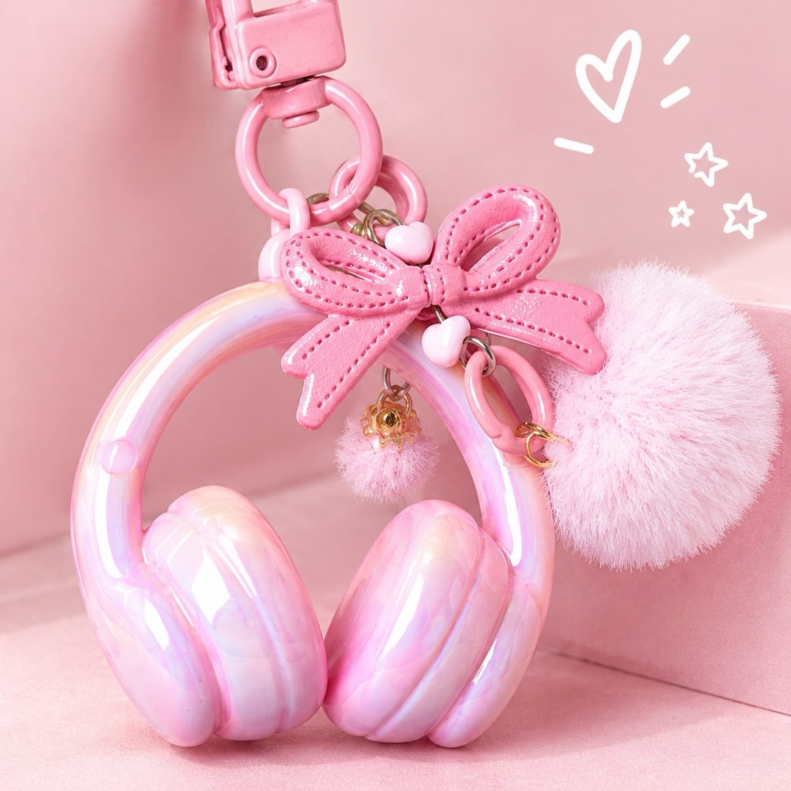 Mar Angel Kiss - Cute Headphone Keychain Lip Gloss