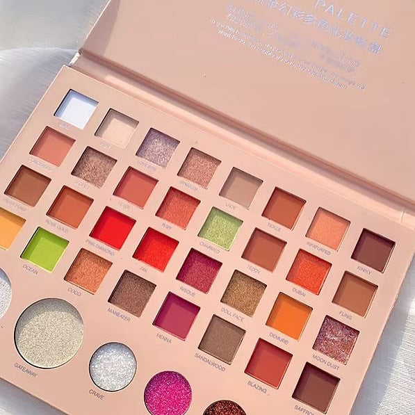 Biya - 38 Color Matte Shimmer & Glitter Eyeshadow Palette