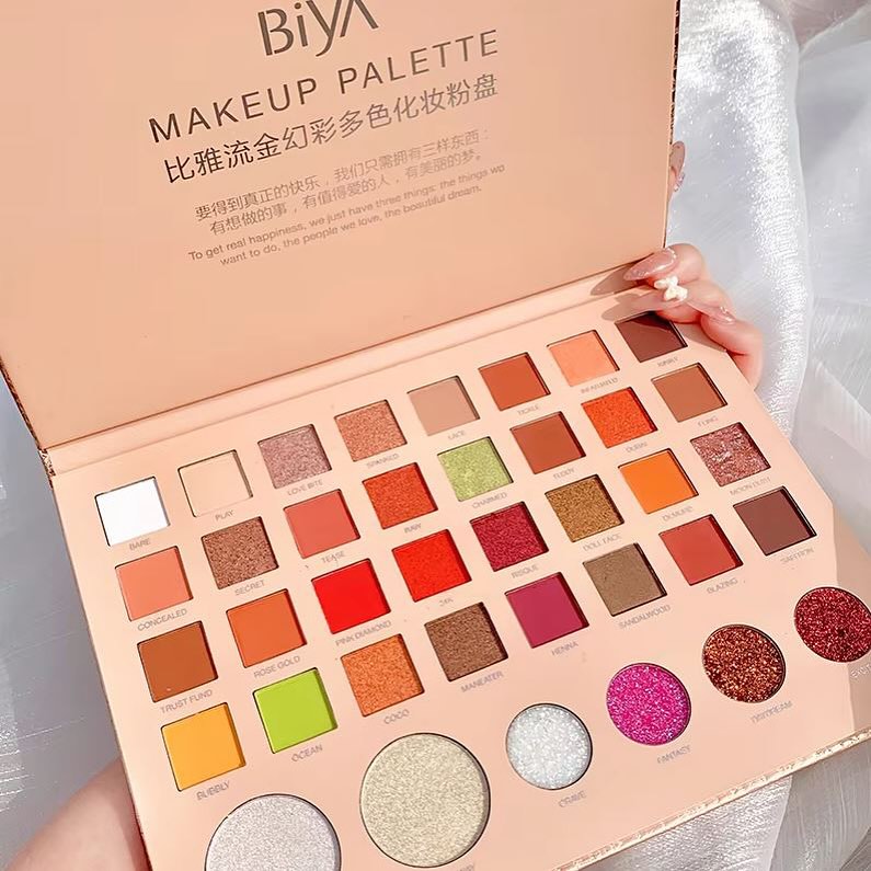 Biya - 38 Color Matte Shimmer & Glitter Eyeshadow Palette