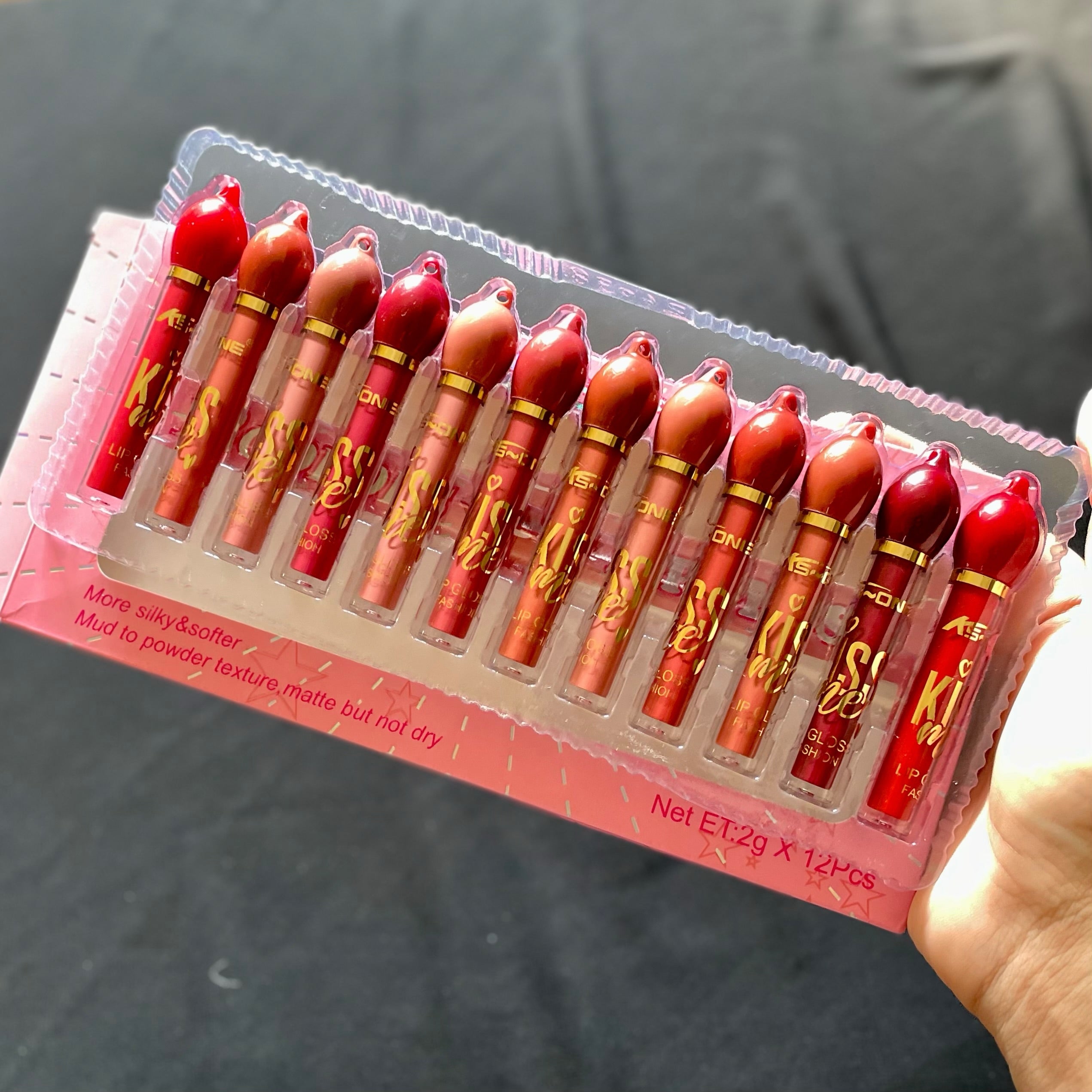 Ks One - 12pcs Matte Lip Gloss Set