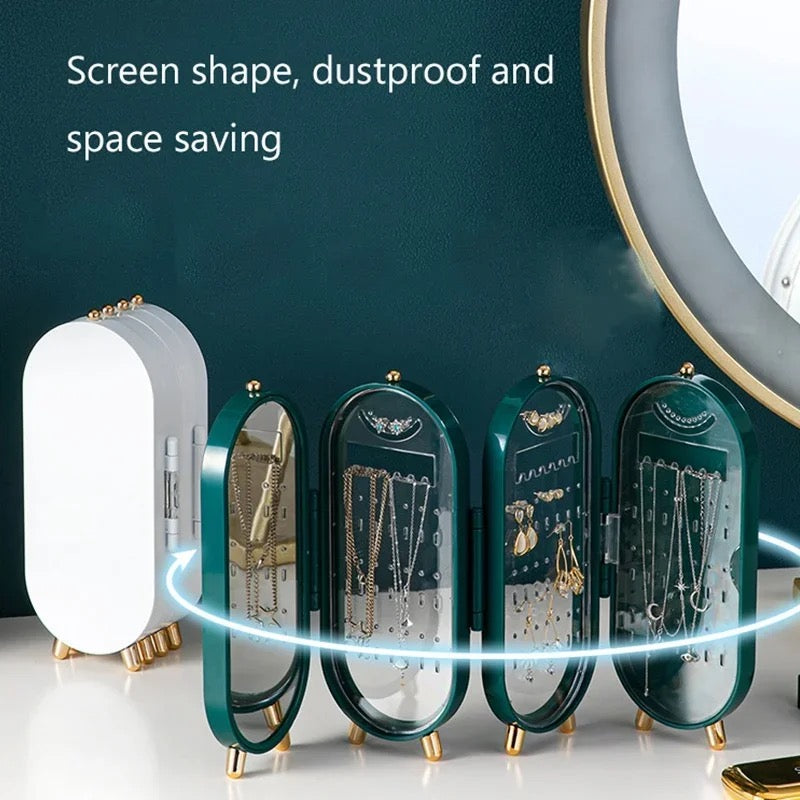 Foldable Jewelry Storage Earrings & Necklace Organizer