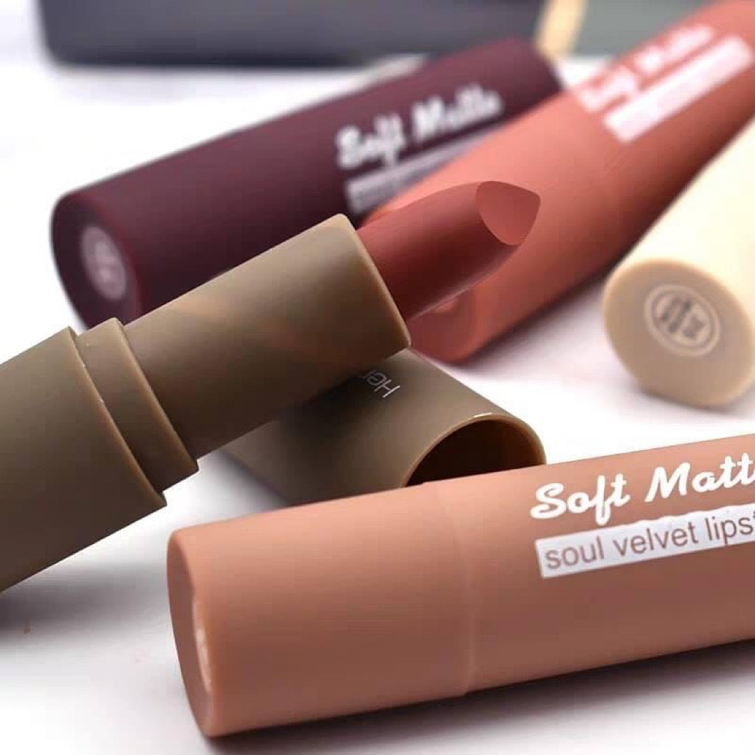 5 Colors Velvet Matte Lipstick Pencil Waterproof Long Lasting Sexy Red Lip Stick Non-Stick Cup Lipstick
