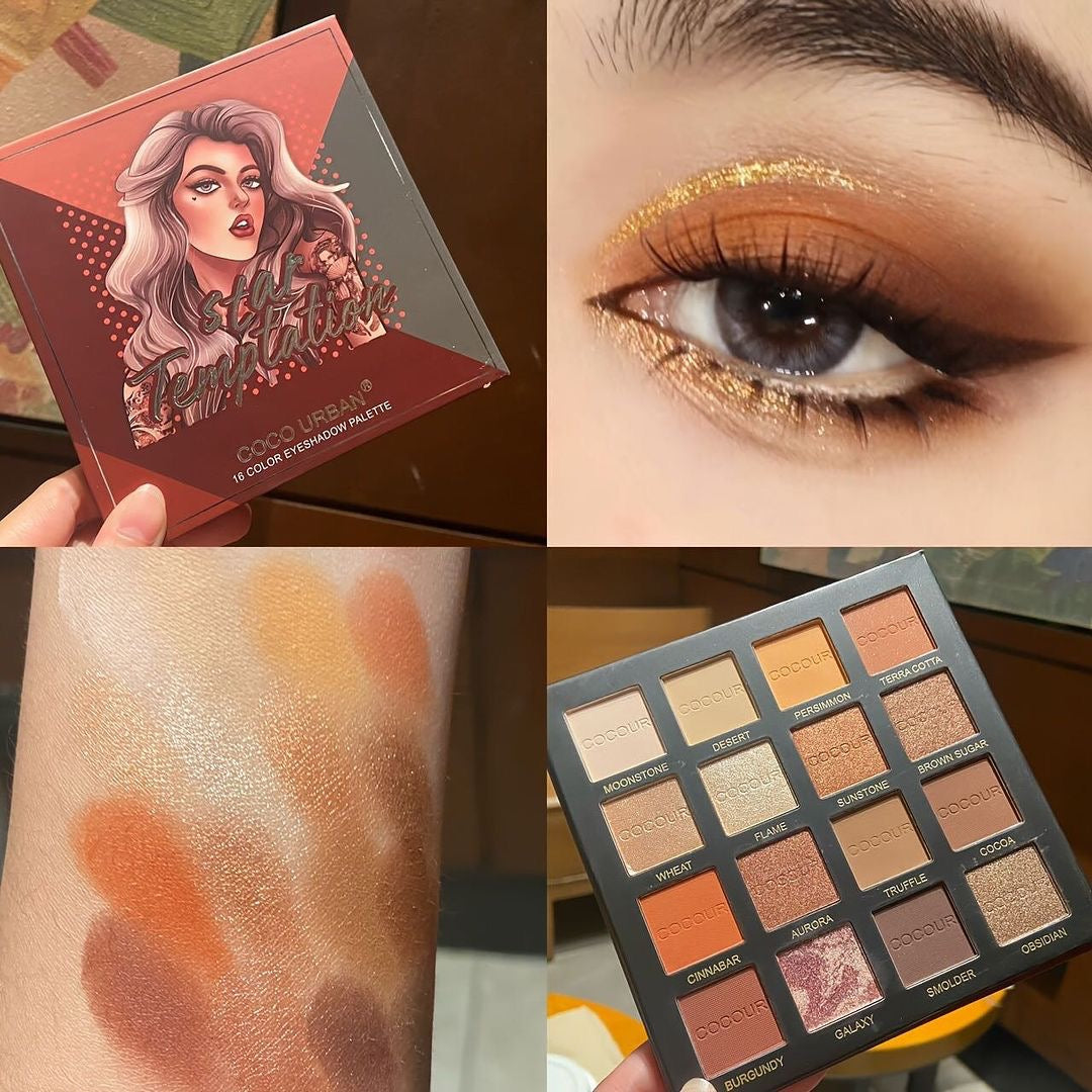 Coco Urban - 16 Colors Matte & Shimmer Eyeshadow Palette