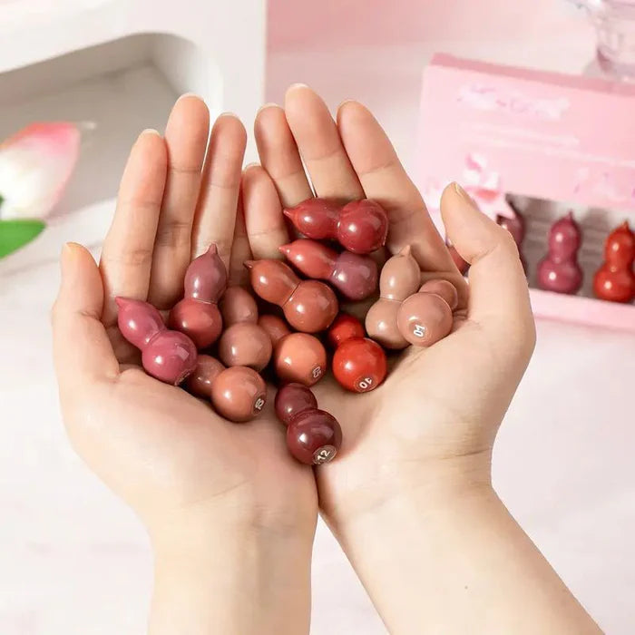 Ks One - 12 Color Mini Peanut Shape Matte Lipsticks