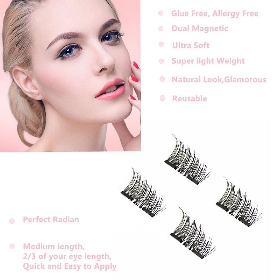 3D Magnetic Eyelashes Natural Long Extension Lashes