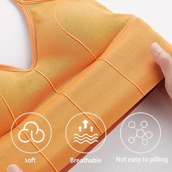 New Sports Crop Top Women Tub Beauty Back Seamless Push-up Bra