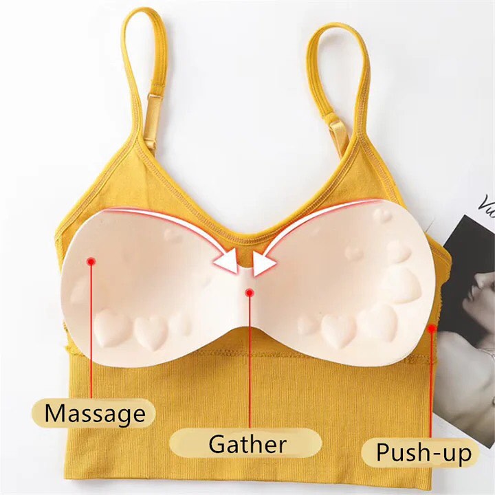 New Sports Crop Top Women Tub Beauty Back Seamless Push-up Bra