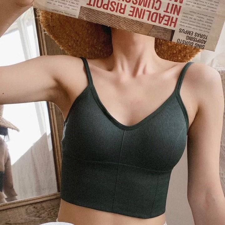 New Sports Crop Top Women Tub Beauty Back Seamless Push-up Bra