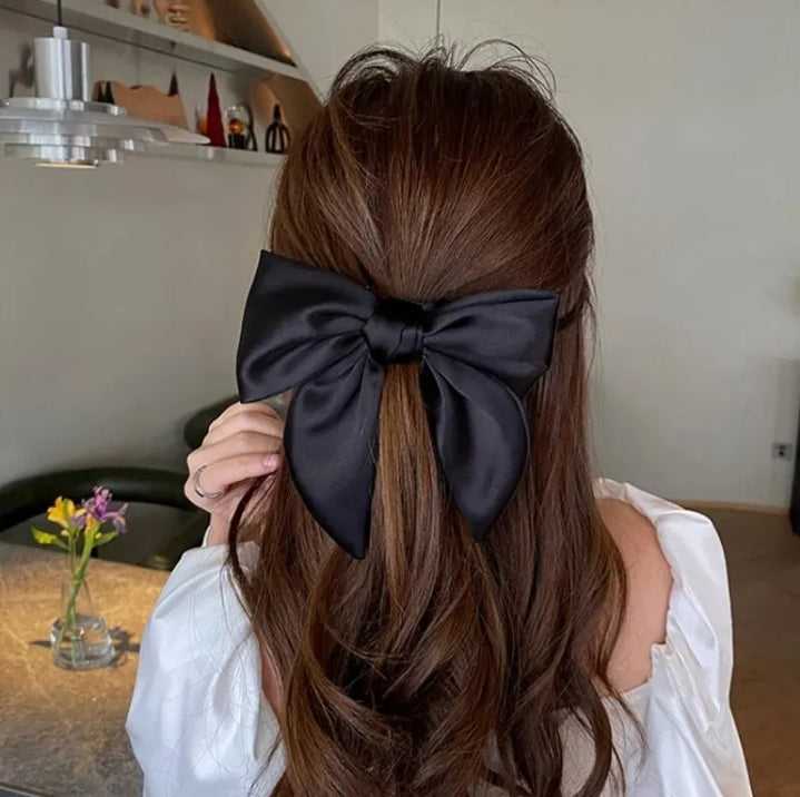 Bowknot Headdress Solid Color Barrettes Duckbill Hair Clip