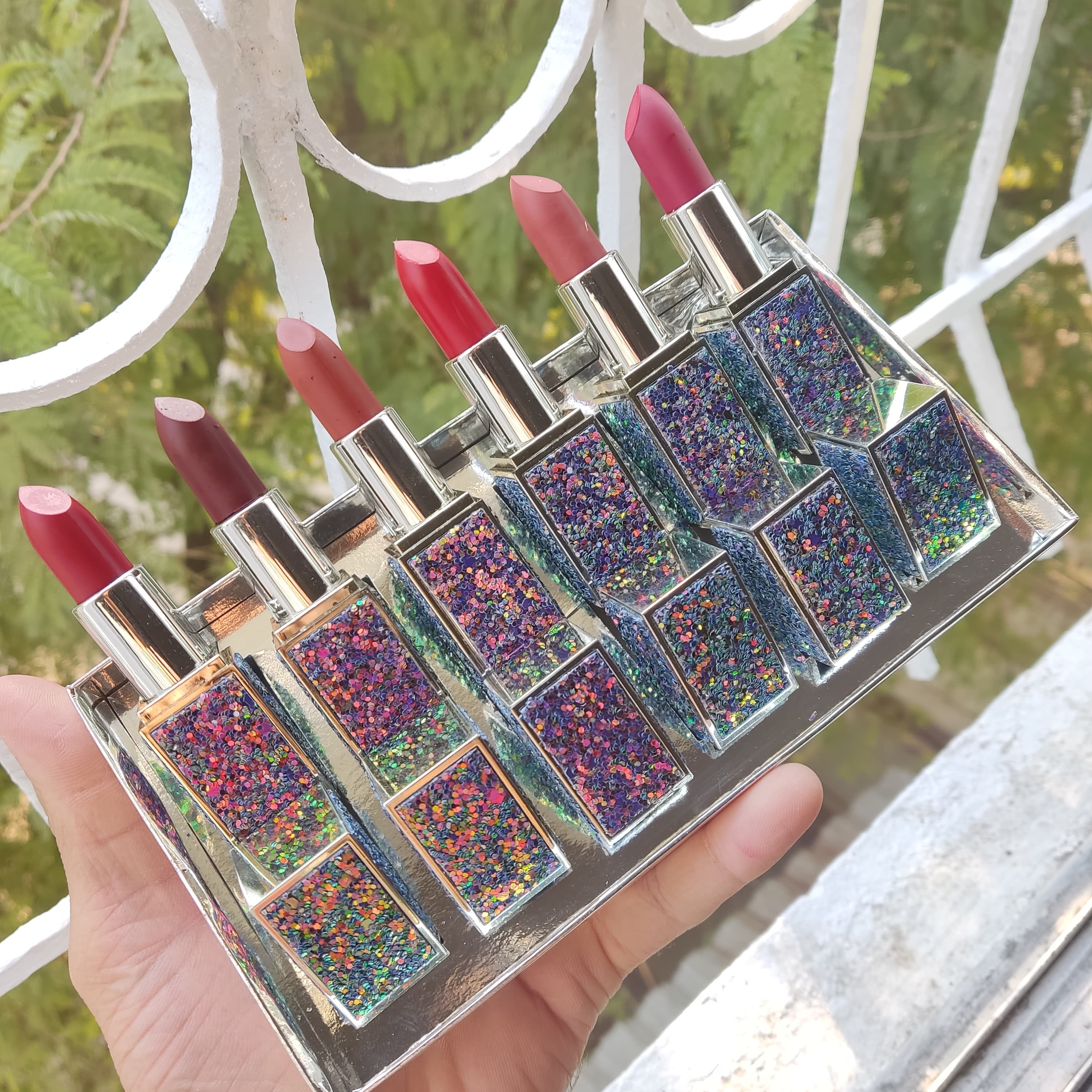 Diamond Glitter Matte Lipstick Set of 6