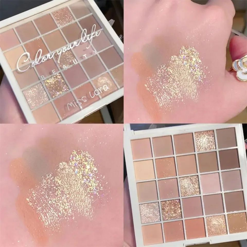 Miss Lara - 25 Colors Pearlescent Matte & Glitter Eyeshadow Palette