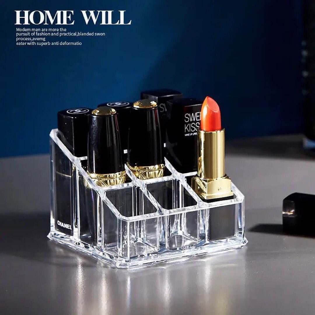 9 Grid Acrylic Lipstick Organizer