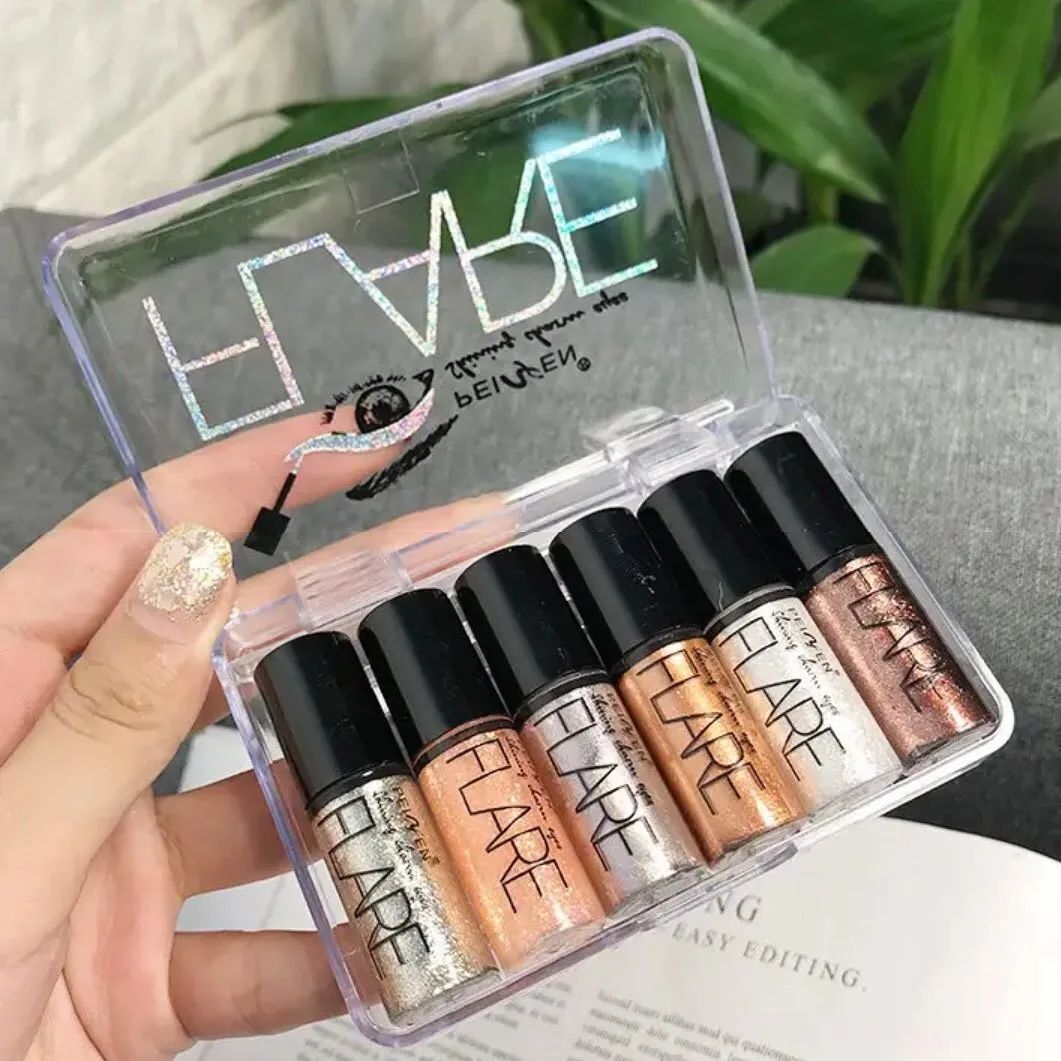 Flare Liquid Shimmer Eyeshadow Liner Set of 6