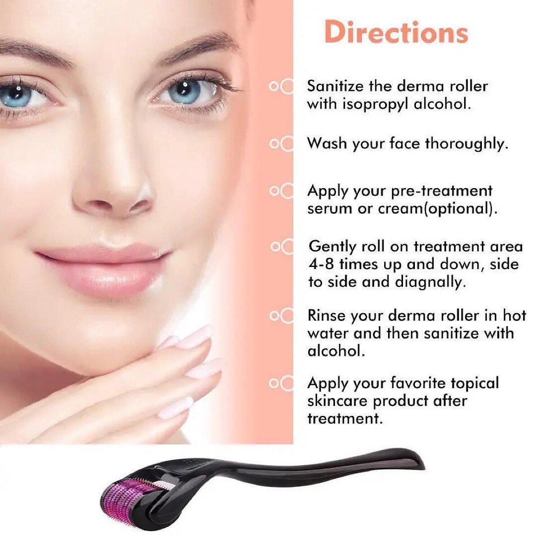 540 Needles Facial & Body Hair Growth Derma Roller