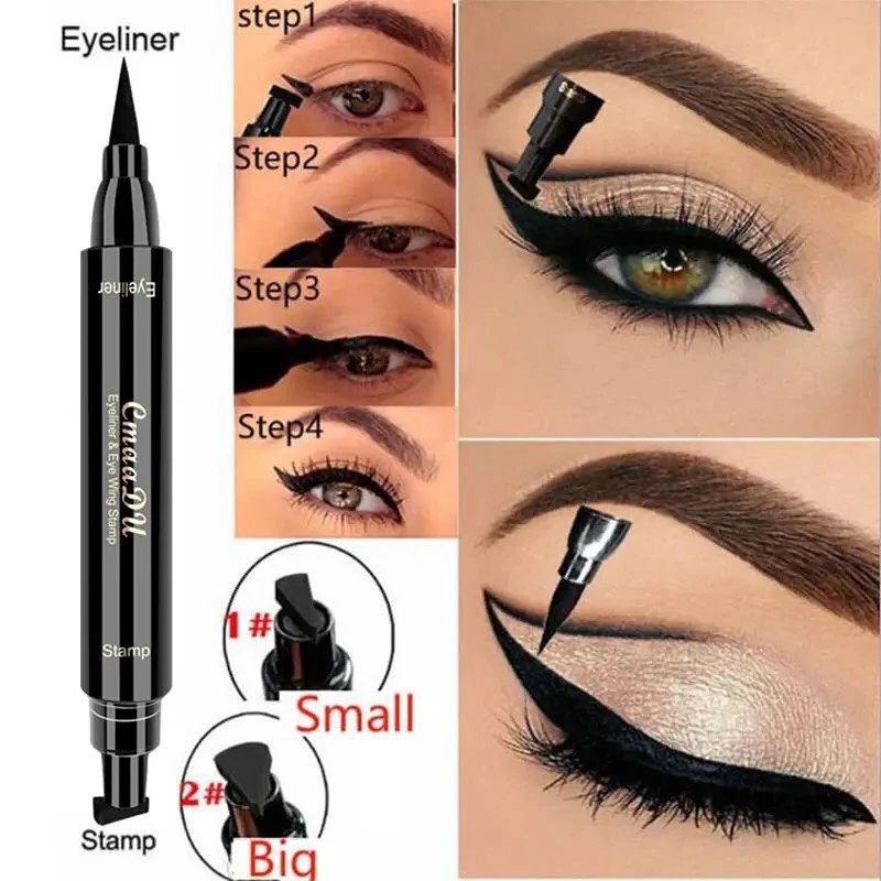 Kiss Beauty - 2 in 1 Black Stamp Eyeliner