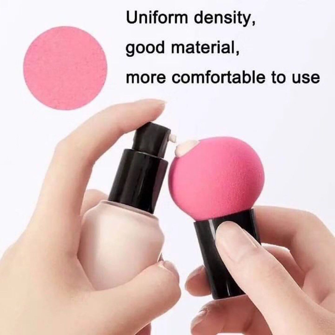 Mushroom Shape Beauty Sponge with Handle