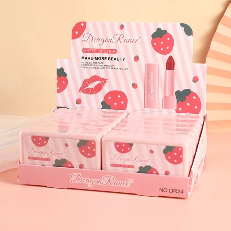 Dragon Ranee - Strawberry Pink Matte Lipstick Set of 6