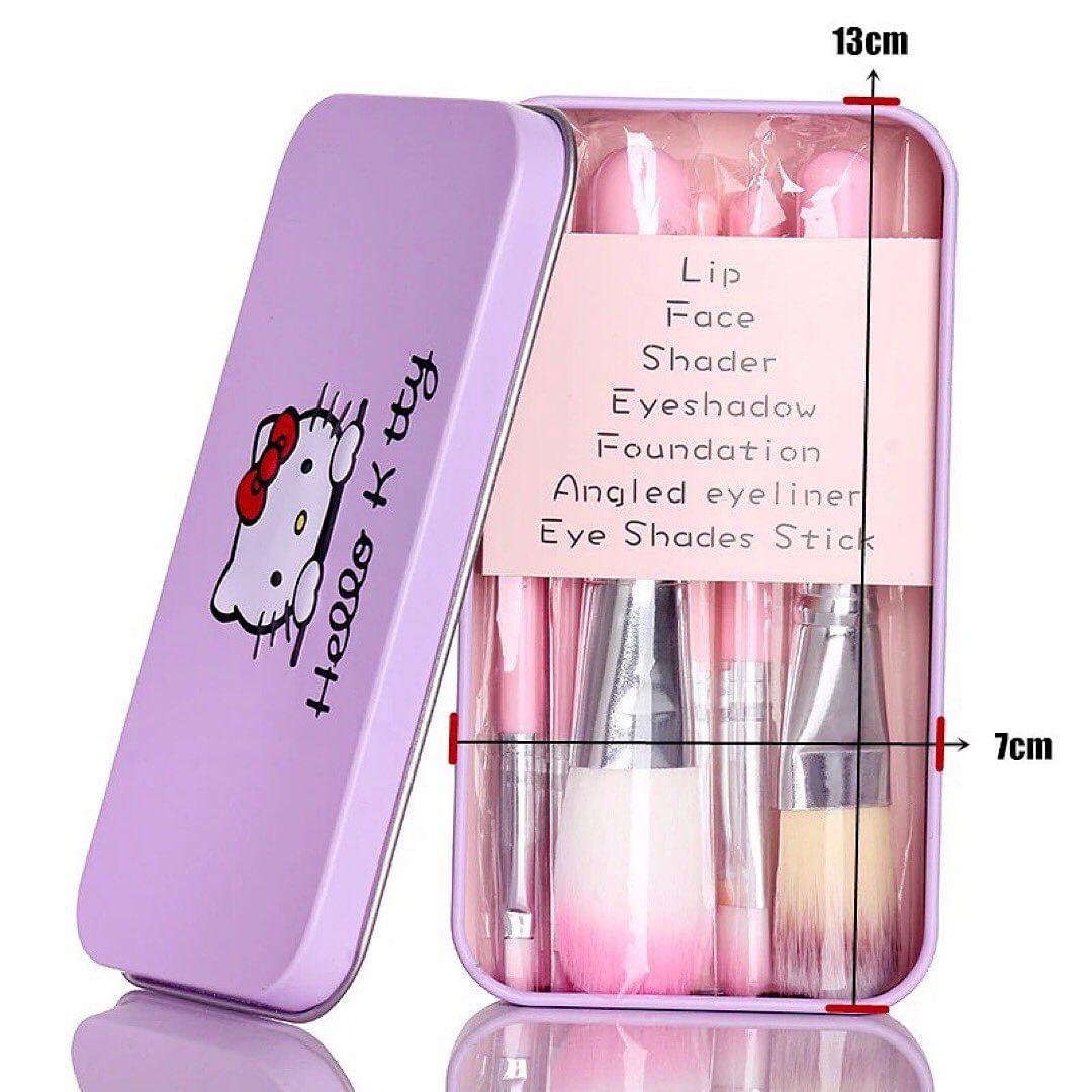 Hello Kitty Mini Makeup Brushes Set of 7