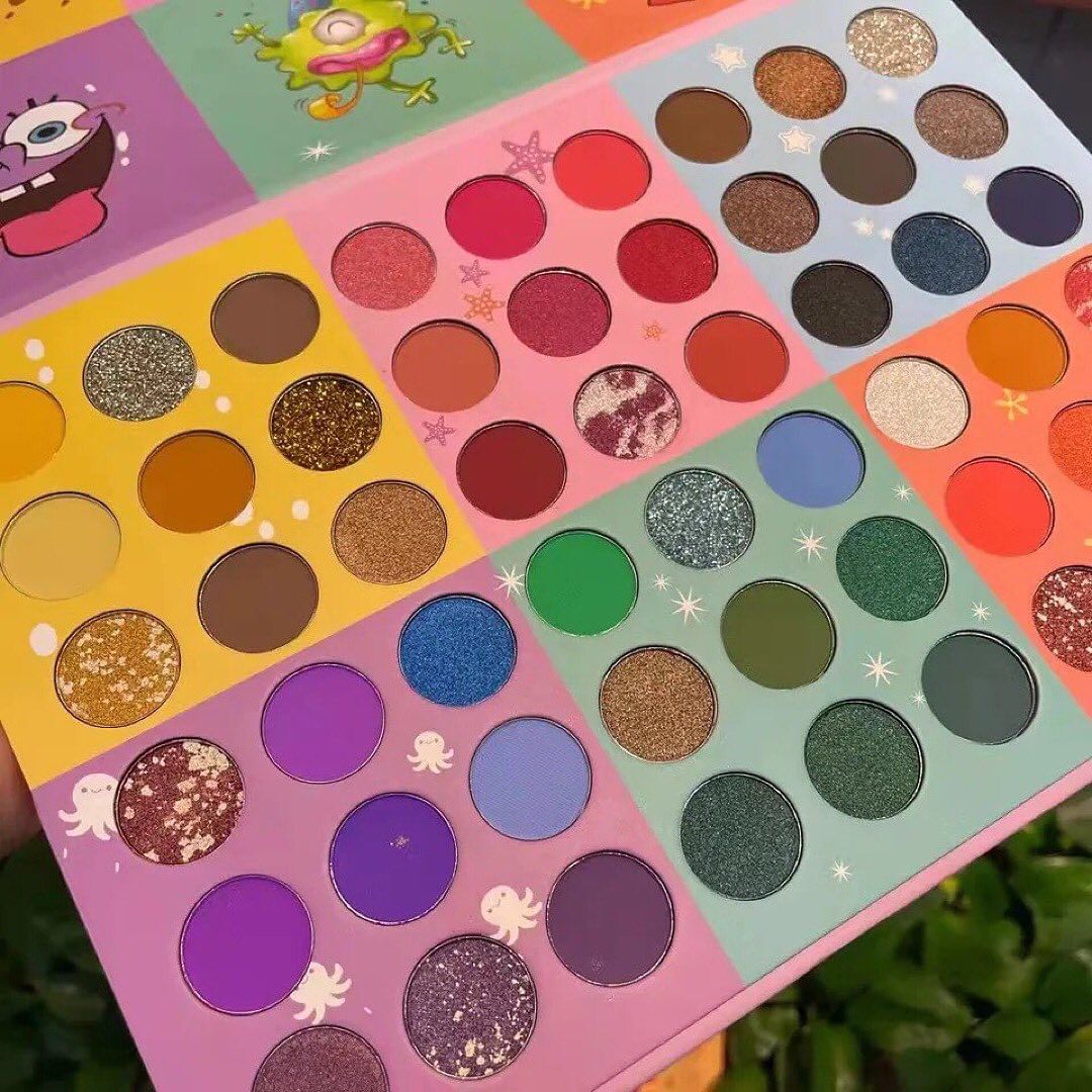 54 Colors Cartoon Eyeshadow Shimmer Matte Shimmering Powder Sequels Makeup Palette