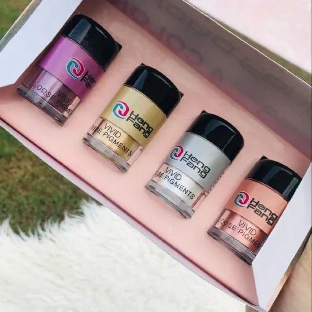 4pcs Shimmer Powder Pigmented Highlighter Shimmer Powder