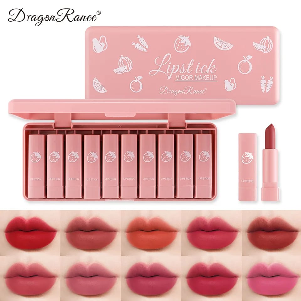 Dragon Ranee - Mini Fruity Lipstick Set of 10