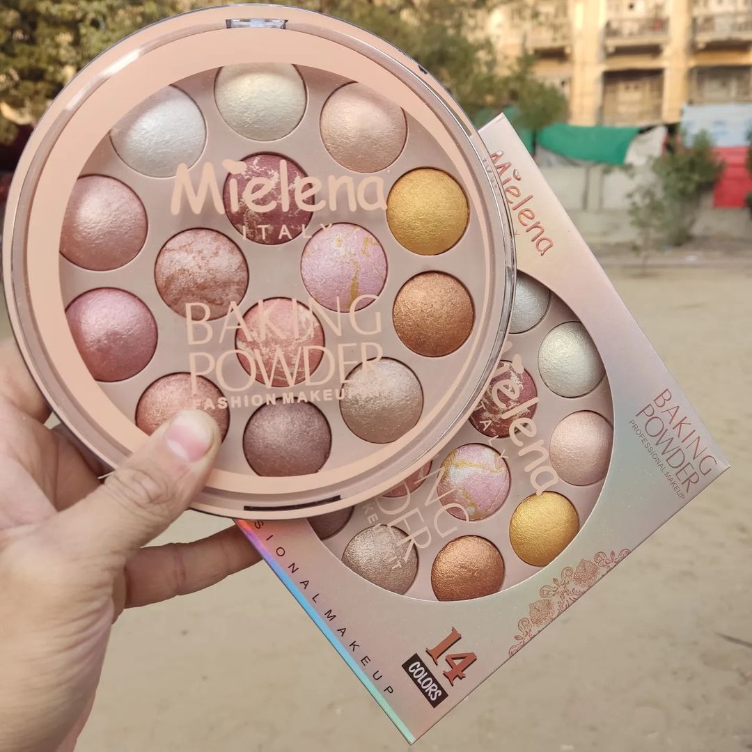 14 Color Shimmer Highlighter Shimmer Bake Powder Palette