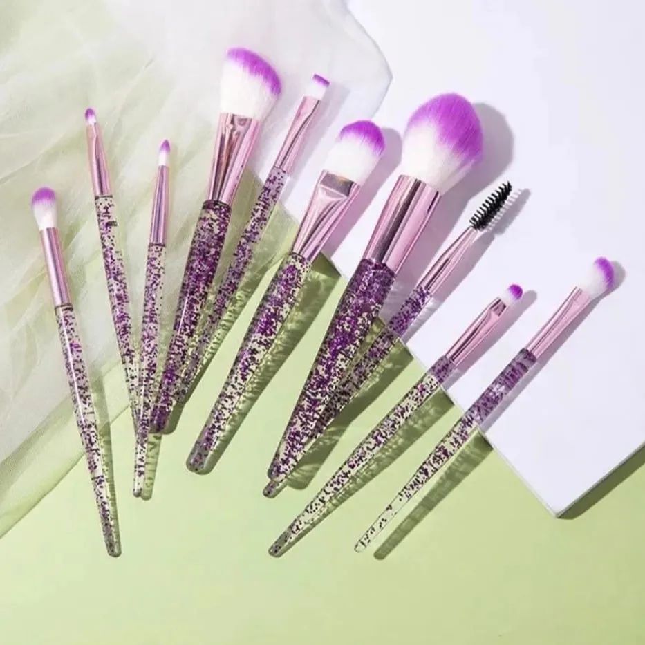 Crystal Makeup Brush Set of 10