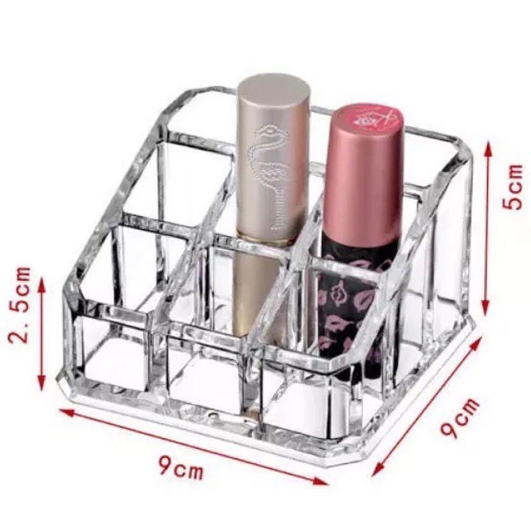 9 Grid Acrylic Lipstick Organizer