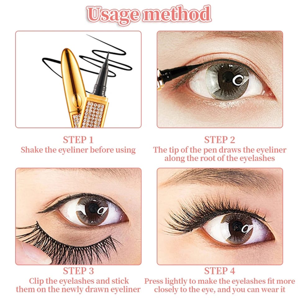 Black Magnetic False Eyelash Extension Self-adhesive Liner