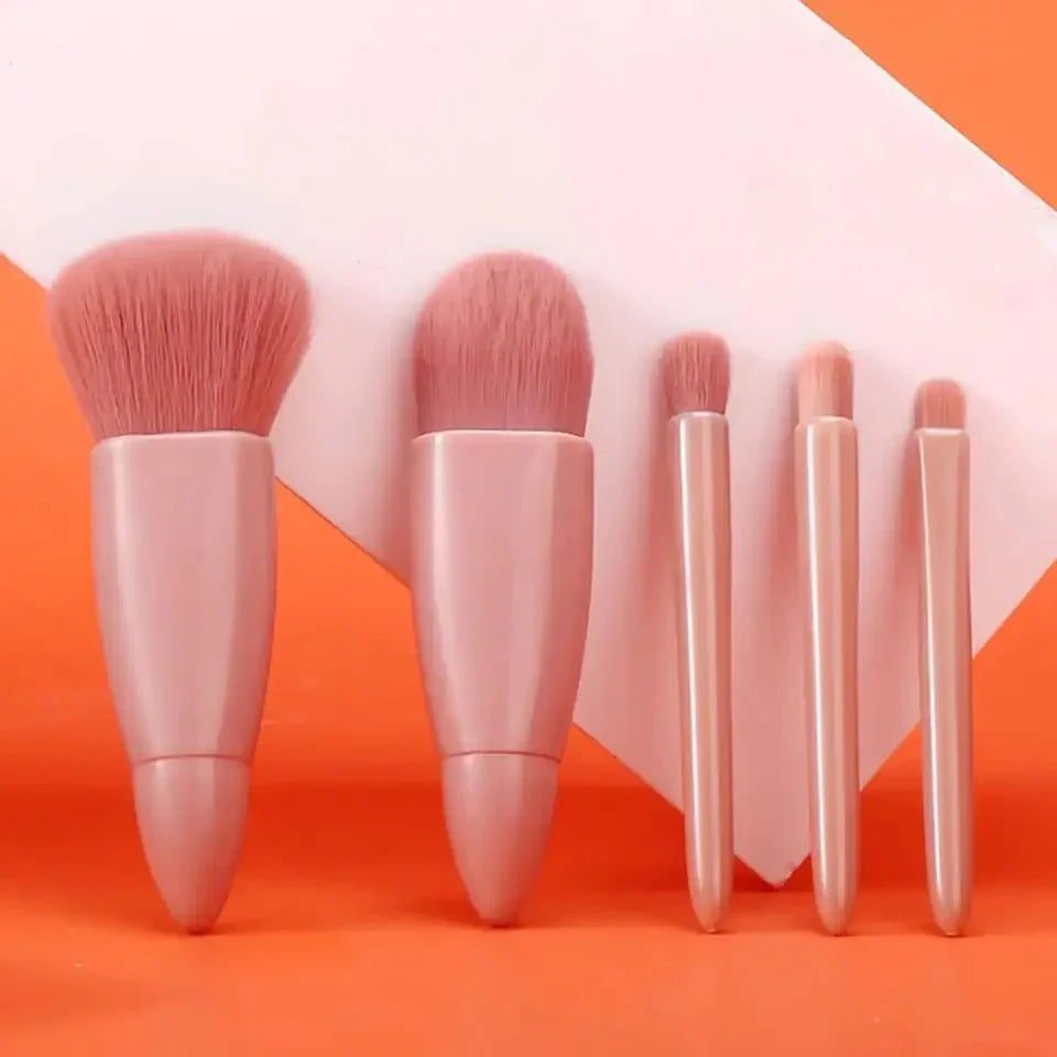 Kawaii Mini Fluffy Makeup Brushes Pack of 5