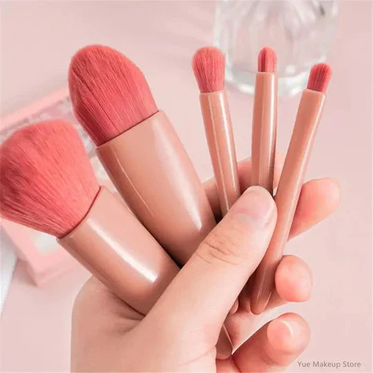 Kawaii Mini Fluffy Makeup Brushes Pack of 5