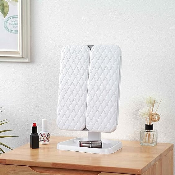 Trifold LED Lights with Mirror