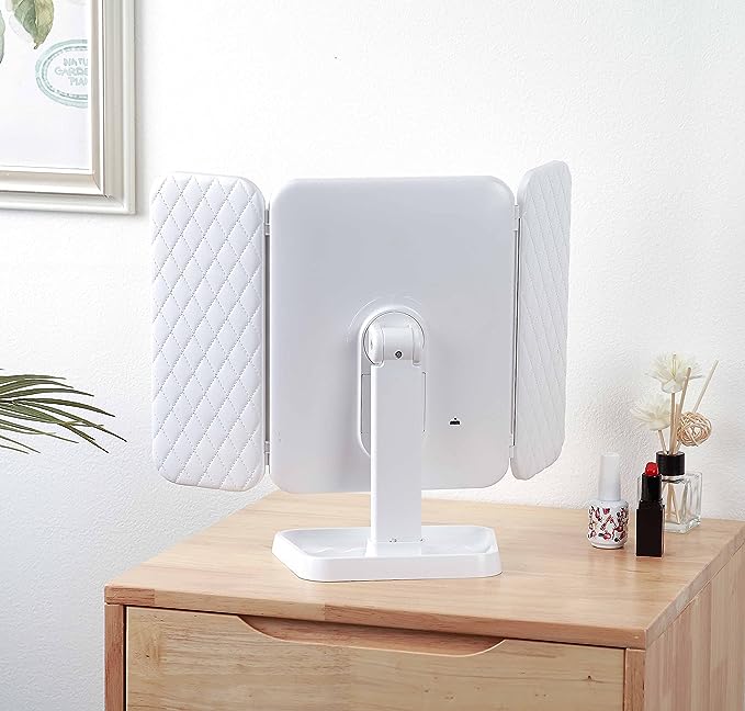 Trifold LED Lights with Mirror